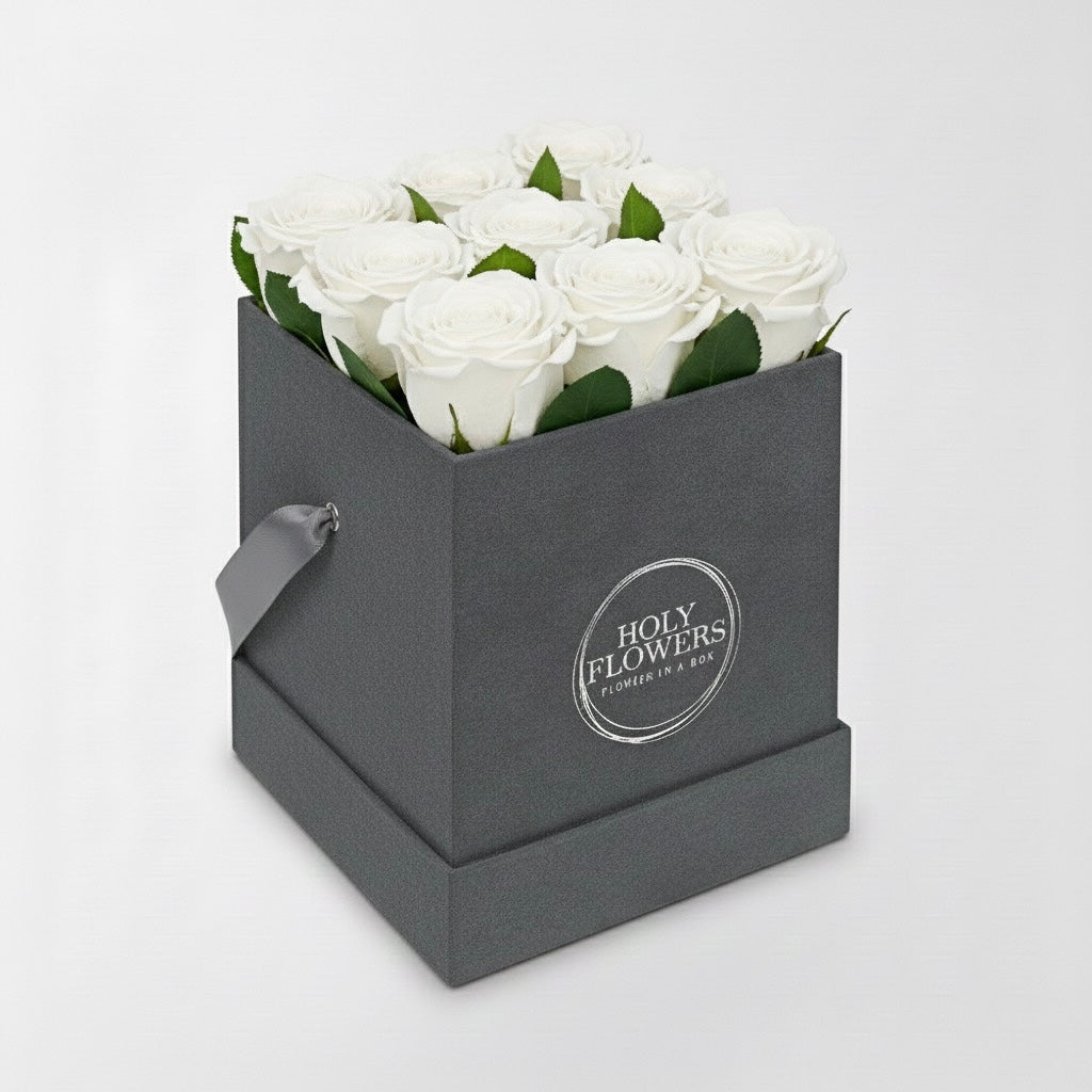 Infinity Rosen | Bouquet Velvet Box eckig | S